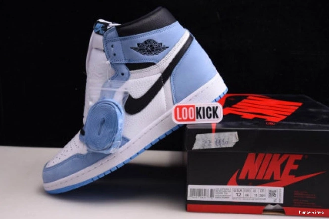 HYPE RETRO UNIVERSITY BLUE JORDAN 555088-134 HIGH 1 WHITE AIR BLACK 0731